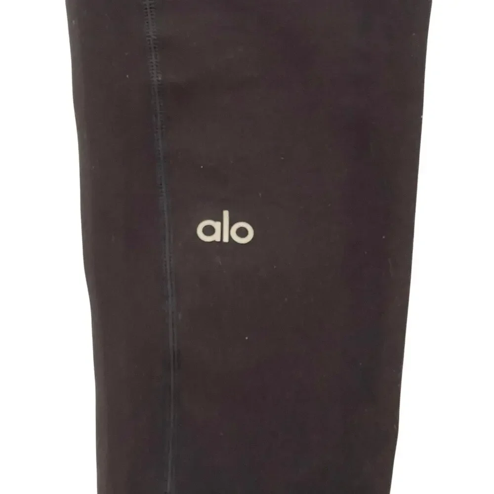 Alo Leggings - Black - Ribbed at Waist and at Ankles - Size S - Picture 4 of 5